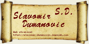 Slavomir Dumanović vizit kartica
